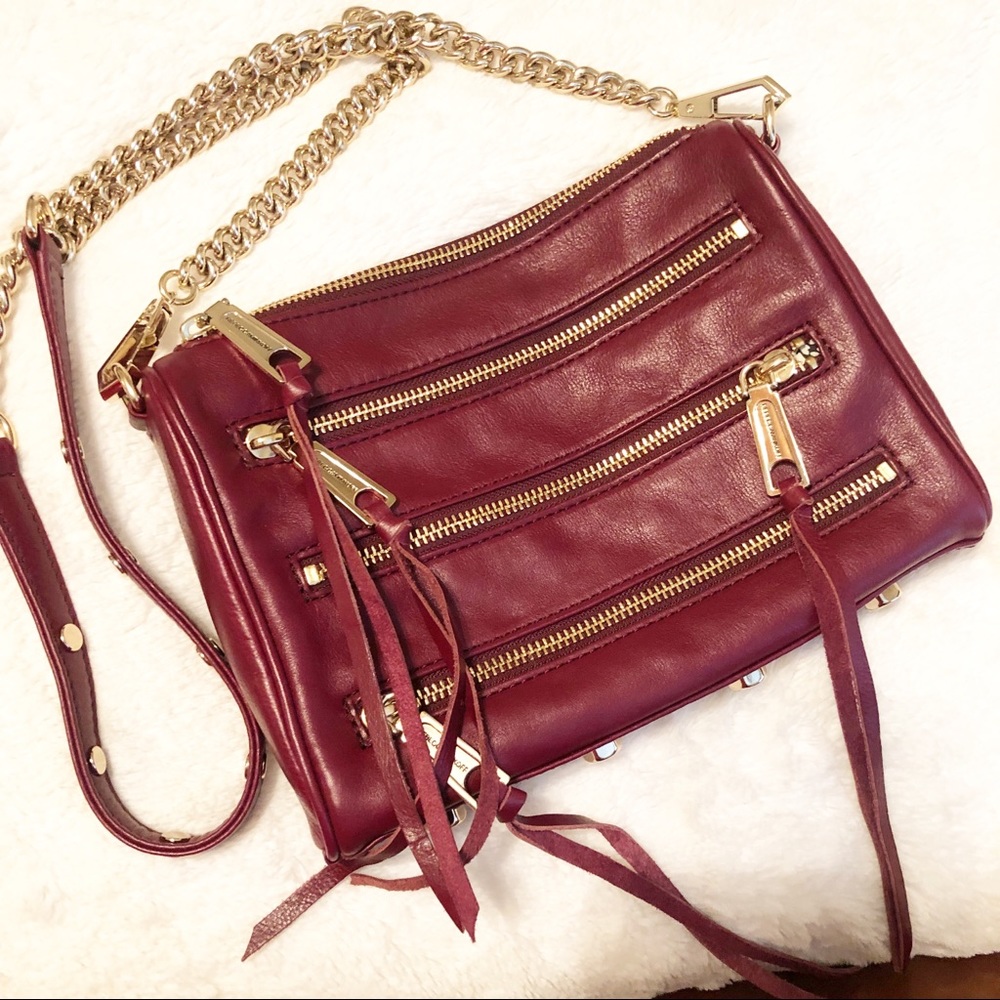 Rebecca Minkoff Zip Mini Crossbody - Burgundy